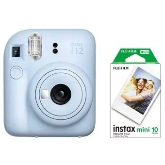 Set Fujifilm, fotoaparat Instax Mini 12 + 10 copë filma fotografik, e kaltër