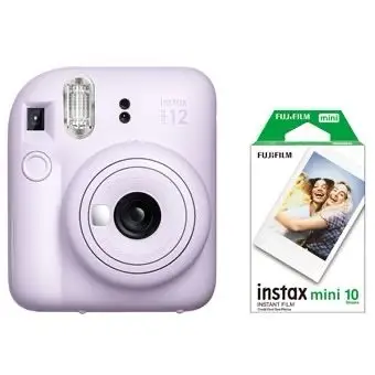 Set Fujifilm, fotoaparat Instax Mini 12 + 10 copë filma fotografik, vjollcë