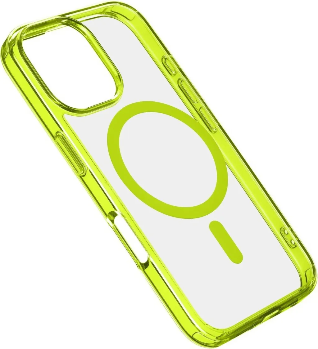 Mbështjellës Cellular Line ICONIC MAG për iPhone 16 Pro, MagSafe, lime - 1