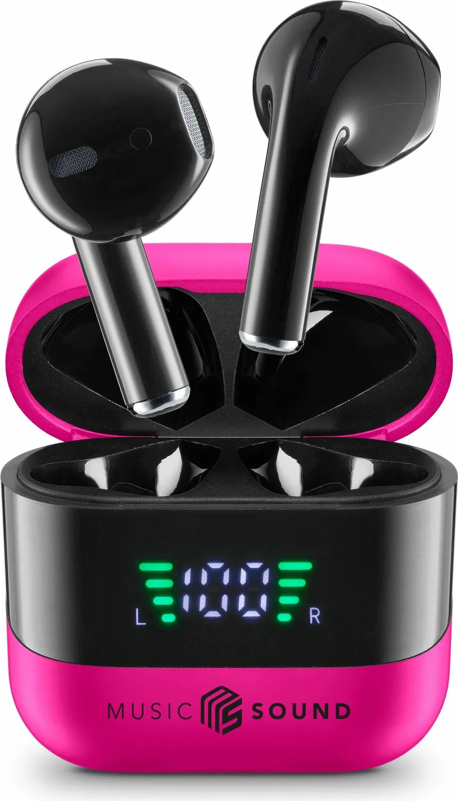 Kufje pa tela Cellular Line Music Sound 8018080488634, Bluetooth 5.3, 30h, rozë - 1