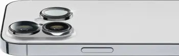 Unazë mbrojtëse kamerë Cellular Line për iPhone 16/Plus, xham i temperuar, transparente