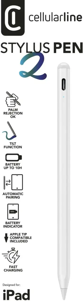 Stylus pen Cellularline për iPad, 130mAh, gri