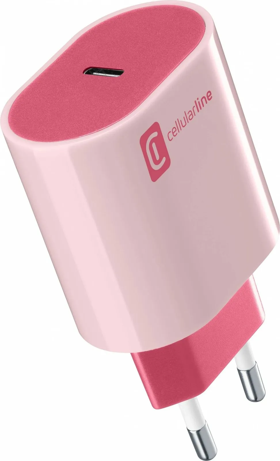 Karikues USB-C Cellularline #Stylecolor 20W, rozë - 1