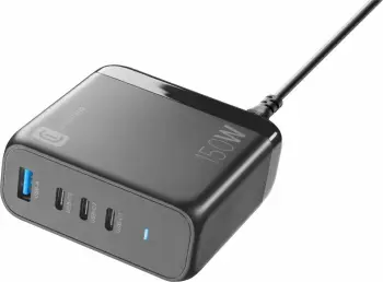 Karikues tavoline Cellular Line Multipower Desk GaN 150W, 4 porta, i zi