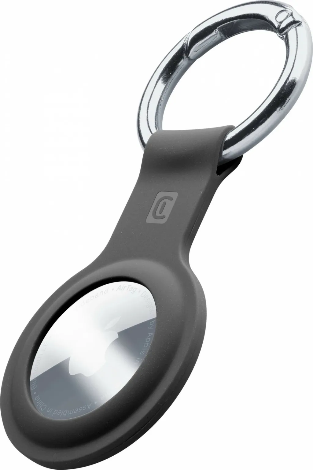 Mbështjellës Cellularline Key Ring për Apple AirTag, silikon, zi - 1