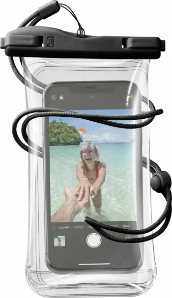 Qese ujërezistente për telefon Cellularline Voyager 22, e zezë