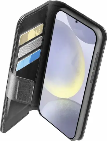 Mbështjellës folio Cellular Line për Samsung Galaxy S25, 6.36", i zi