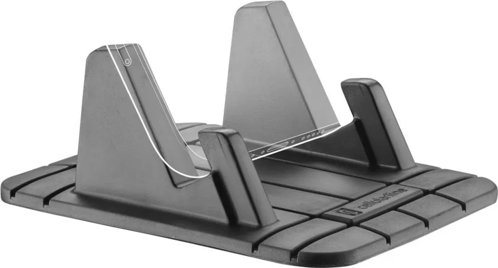 Mbajtës universal për celular Cellular Line Dash Pad Pro, silikon fleksibil, i zi - 1