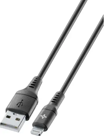 Kabllo USB-A në Lightning Cellular Line Ploos 1m e zezë