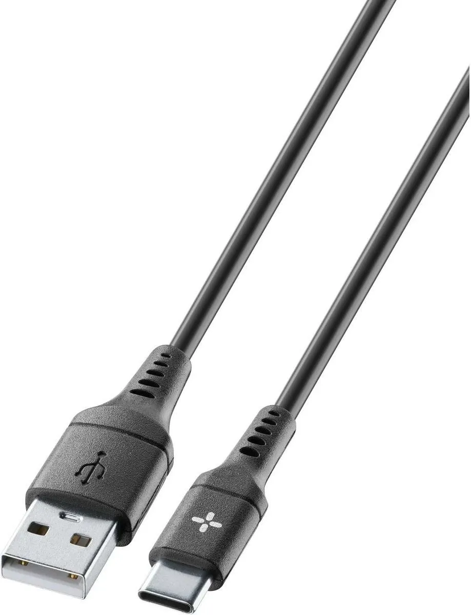 Kabllo USB-A në USB-C Cellular Line Ploos 1m e zezë - 1