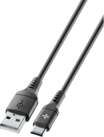 Kabllo USB-A në USB-C Cellular Line Ploos 1m e zezë