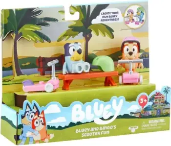 Set lodrash TM Toys Bluey Jazda na hulajnodze, figurina, trotinetë, shumëngjyrësh
