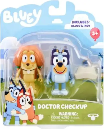 Set figura TM Toys Bluey Visit to the Doctor, 2 figura, shumëngjyrëshe