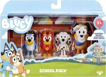 Lodër figurina Bluey School 4 Pack, set 4 figurina, mbi 3 vjeç, shumëngjyrëshe
