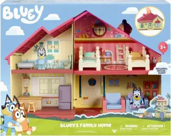 Set loje Moose Toys Bluey Family House, shtëpi lodër me mobilie, figurë Bluey, shumëngjyrëshe