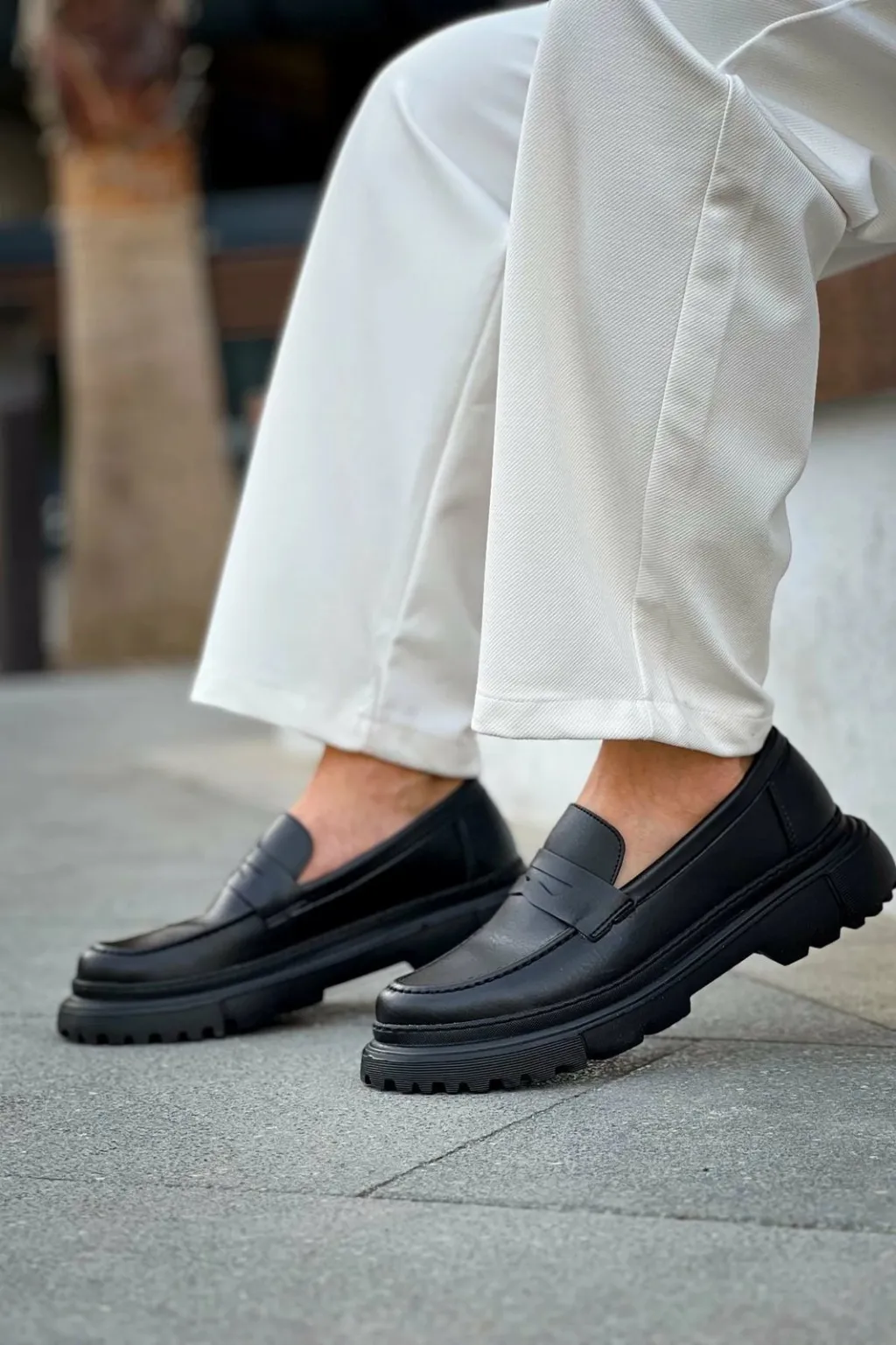 Këpucë për meshkuj, Chekich 2417 FST Black Men Loafer - 2