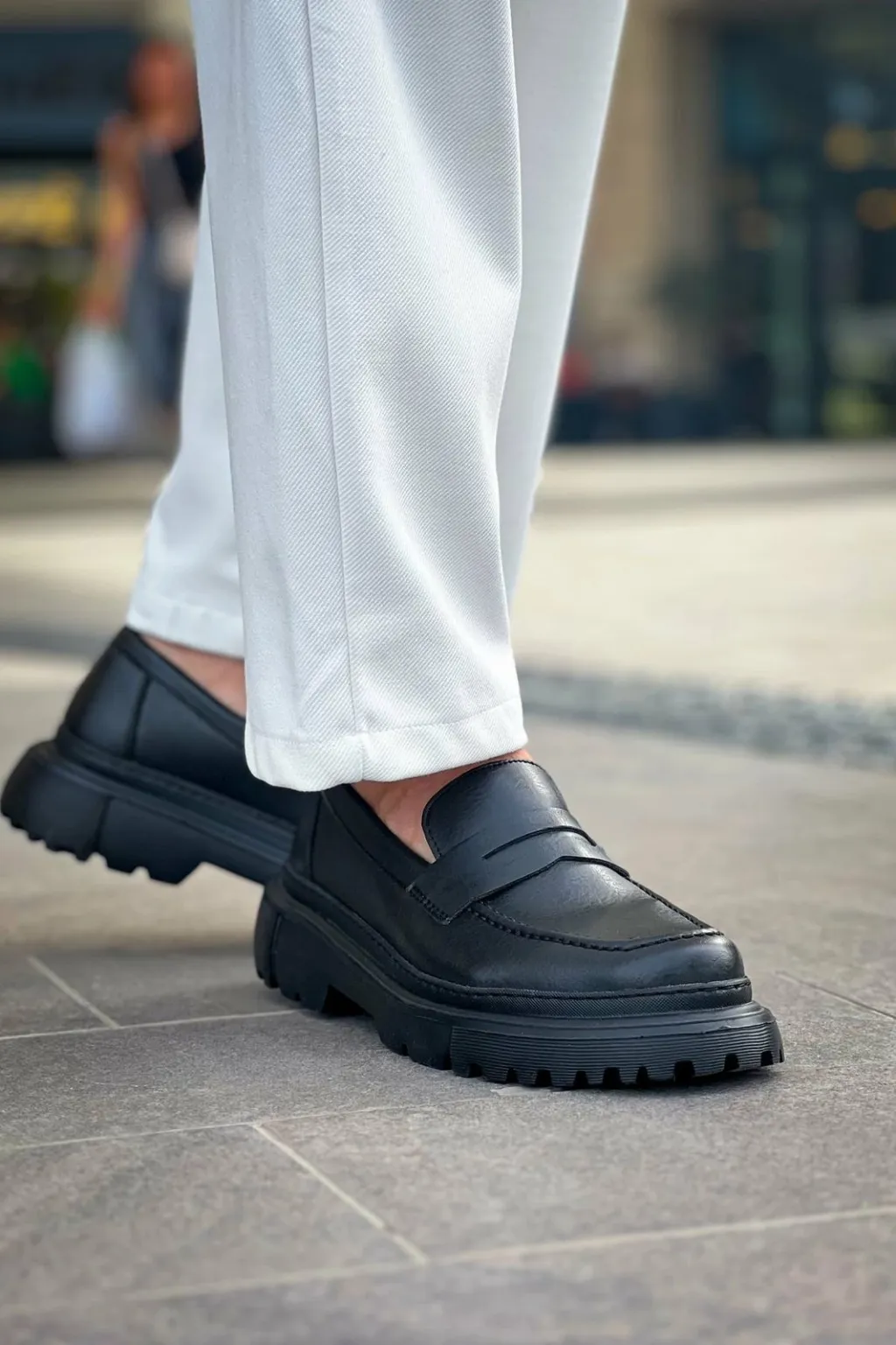 Këpucë për meshkuj, Chekich 2417 FST Black Men Loafer - 3