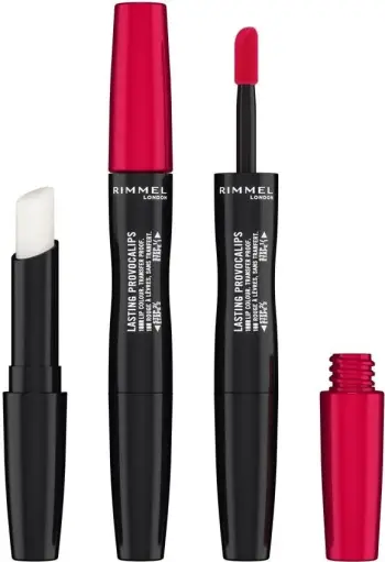 Buzëkuq i lëngshëm Rimmel Lasting Provocalips 500 Kiss The Town Red, qëndrueshmëri e gjatë, shkëlqim, i kuq