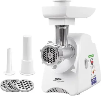 Mulliri i mishit Zelmer ZMM5801P Zosia, 2200W, dhomë metalike bluarjeje, i bardhë