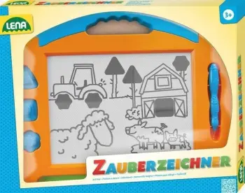 Tabelë magnetike për vizatim Lena 65714, 41cm, me vula, rozë