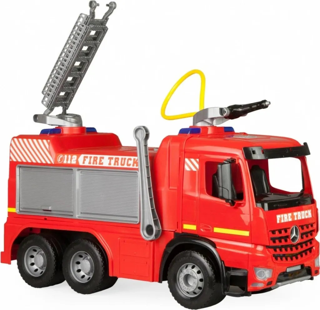 Lodër kamion zjarrfikës Lena Fire Brigade Giga Trucks, 66 cm, me pompë uji, i kuq - 1