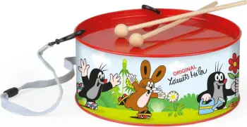 Daulle lodër Lena Drum Mole, 20cm, me shkopinj dhe litar, shumëngjyrëshe