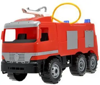 Kamion zjarrëfikës lodër Lena Mercedes 02028, 64 cm, i kuq
