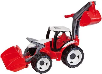 Lodër traktor me ekskavator Lena, 107 cm, i kuq - 1