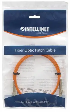 Kabllo rrjeti me fibër optike Intellinet Network Solutions LC/LC OM1 62.5/125um Duplex Multimode, 1m, e portokalltë