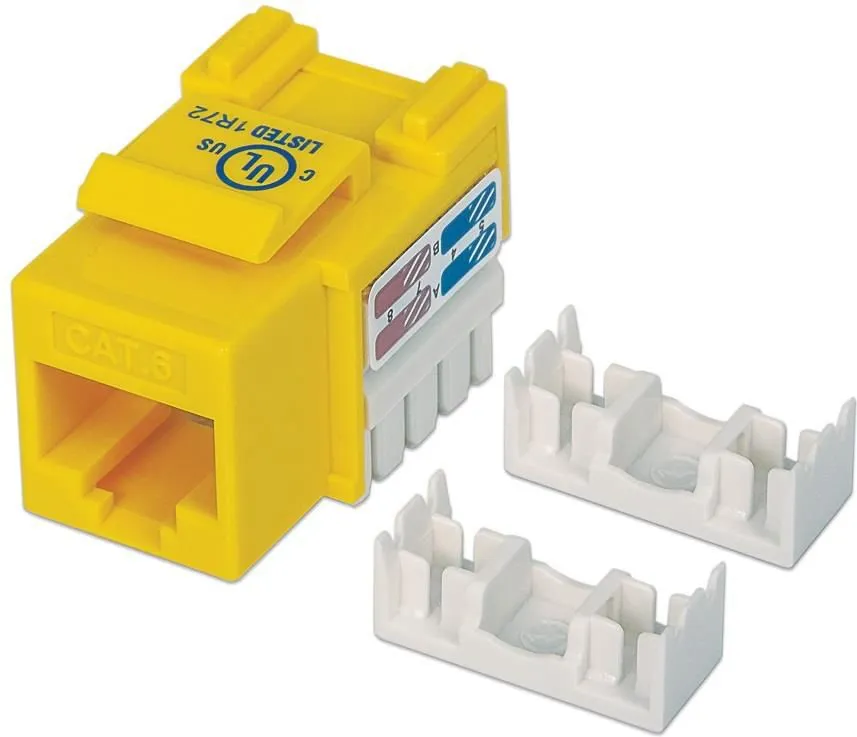 Modul rrjeti Keystone Intellinet Network Solutions 210584, RJ45 UTP Cat6, i verdhë - 1