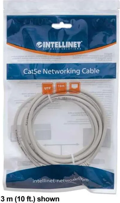 Kabllo patchcord Intellinet Network Solutions CAT6, UTP, 0.5m, e hirtë - 3