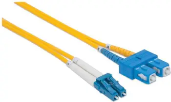 Kabllo rrjeti fibër optik Intellinet Network Solutions, LC-SC, 2m, 9/125, OS2, e verdhë