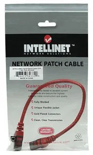 Kabllo rrjeti Intellinet Cat6 UTP, 0.3 m, snagless, e kuqe - 3