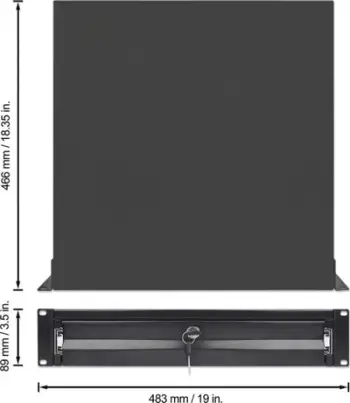 Sirtar rack Intellinet 715829, 2U, 19", me kyç, 466mm, i zi