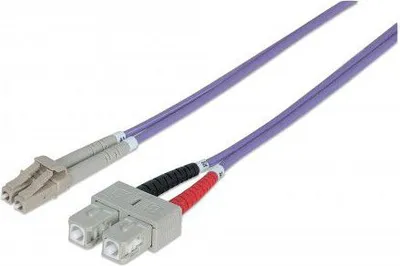 Kabllo patchcord Intellinet Network Solutions me fibër optike, LC – SC, 2m, vjollcë - 1