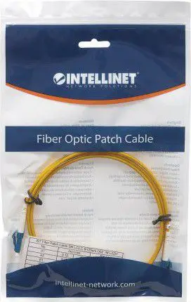 Kabllo fibër optike Intellinet OS2 9/125, LC LC Duplex, 3m, e verdhë