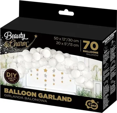 Garlandë tullumbacesh GoDan Beauty and Charm, set 70 copë, e bardhë - 1