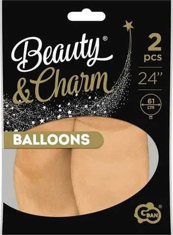 Balona GoDan Beauty &amp; Charm, pastel nude, 61cm, 2 copë