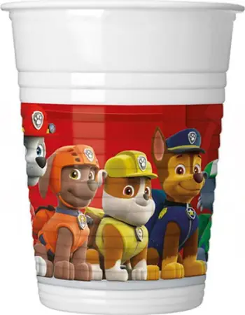 Gotë plastike GoDan Paw Patrol, 200ml, set 8 copë, shumëngjyrëshe