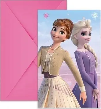Ftesa feste GoDan Frozen 2, 6 copë, shumëngjyrëshe