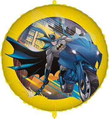 Balonë folie GoDan Batman, 46cm, blu e verdhë