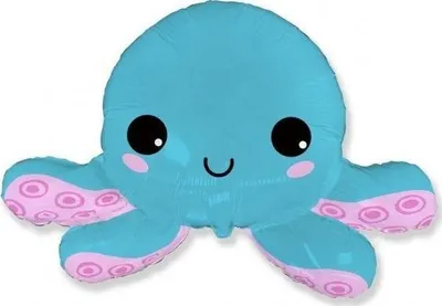 Balonë folie GoDan Happy Octopus, 61cm, shumëngjyrëshe - 1