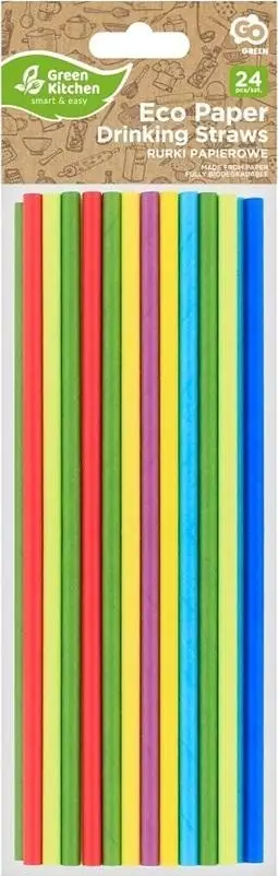 Kashte letre GoDan GoGreen Rainbow Mix, 197x6mm, 24 copë, shumëngjyrëshe