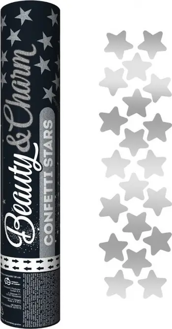 Tub konfeti GoDan Beauty &amp; Charm, yje argjendi, 30cm