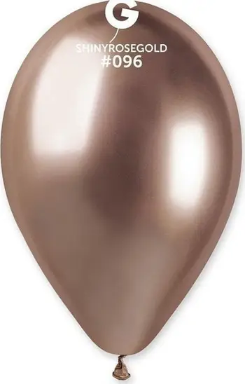 Balona GoDan Chromed Shiny, 33cm, 50 copë, rozë e artë
