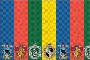 Mbulesë tavoline GoDan Harry Potter Hogwarts Houses, plastike, 120x180cm, shumëngjyrëshe