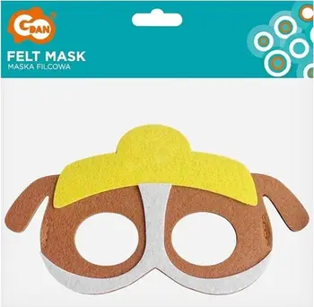 Maskë fytyre GoDan Felt Mask Dog Brigade Constructor, 21 x 13.5 cm, për fëmijë, shumëngjyrëshe