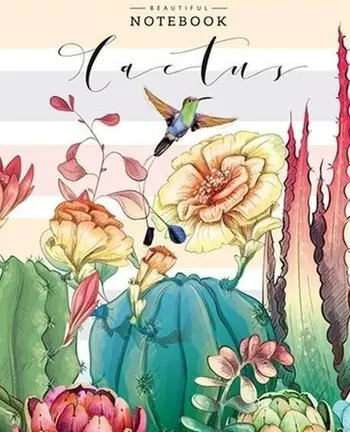 Fletore Fresh Decorative Cactus and Hummingbird, 64 faqe, rrjetë, shumëngjyrëshe