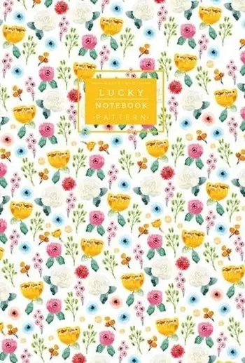 Fletore dekorative Fresh Flowers, 64 faqe me vija, 143x210 mm, e verdhë
