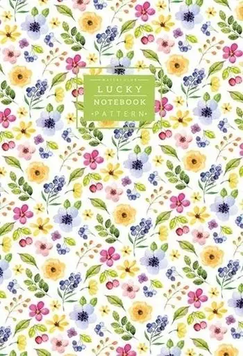 Fletore dekorative Fresh Flowers, 64 faqe me vija, 143x210 mm, jeshile